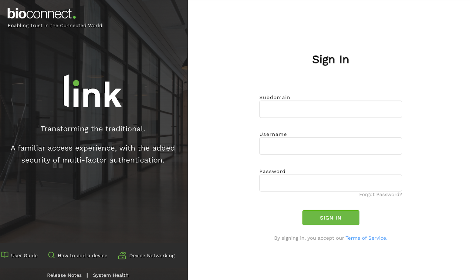 Login Screen